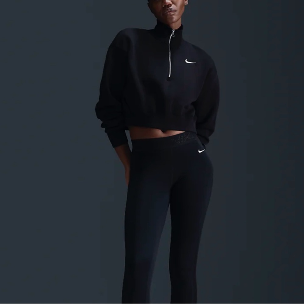 Nike 1/2 zip phoenix cropped sweatshirt
